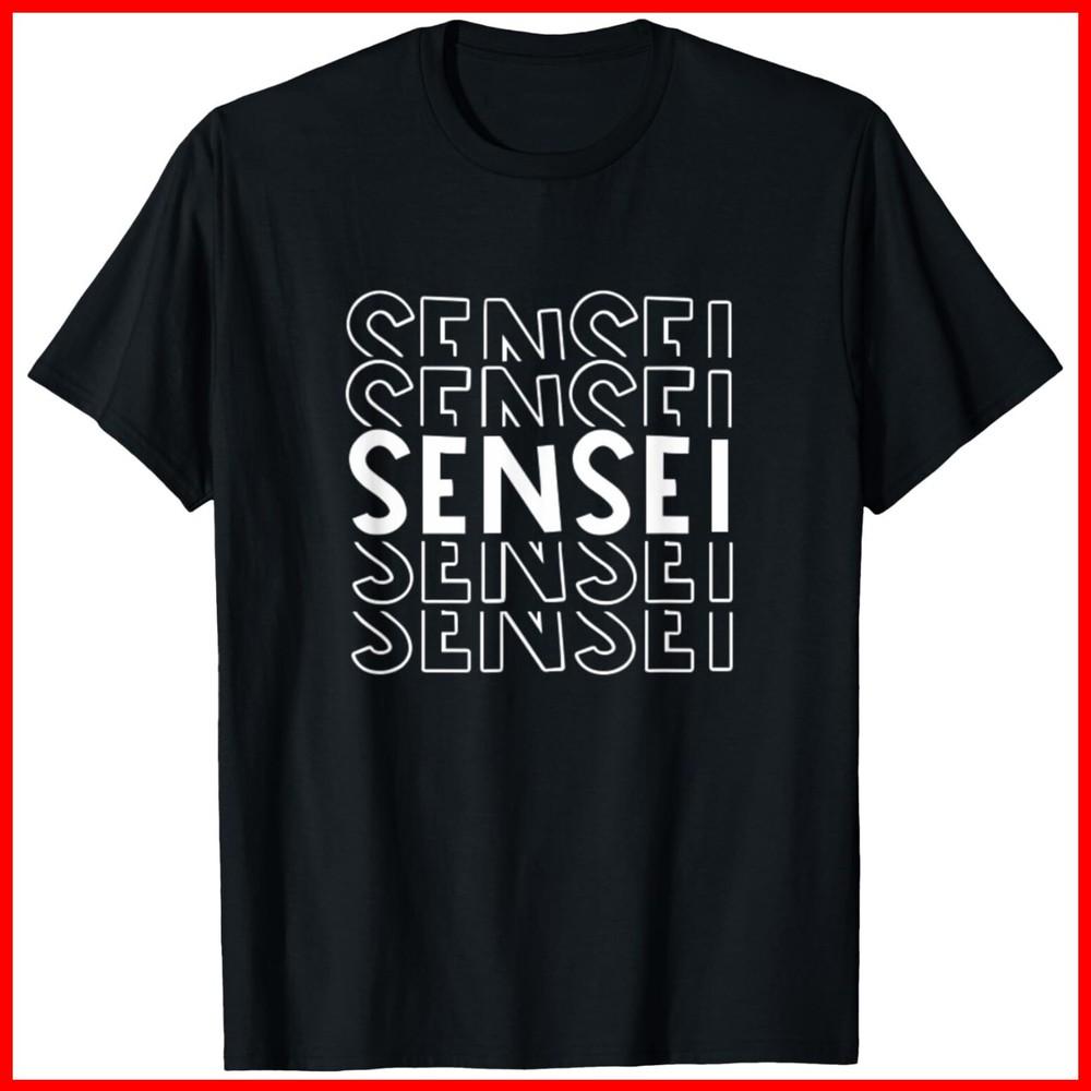 Мужская футболка Sensei для боевых искусств, карате, дзюдо, тренировочная, для тренера, додзё, спортзала, черная, унисекс S