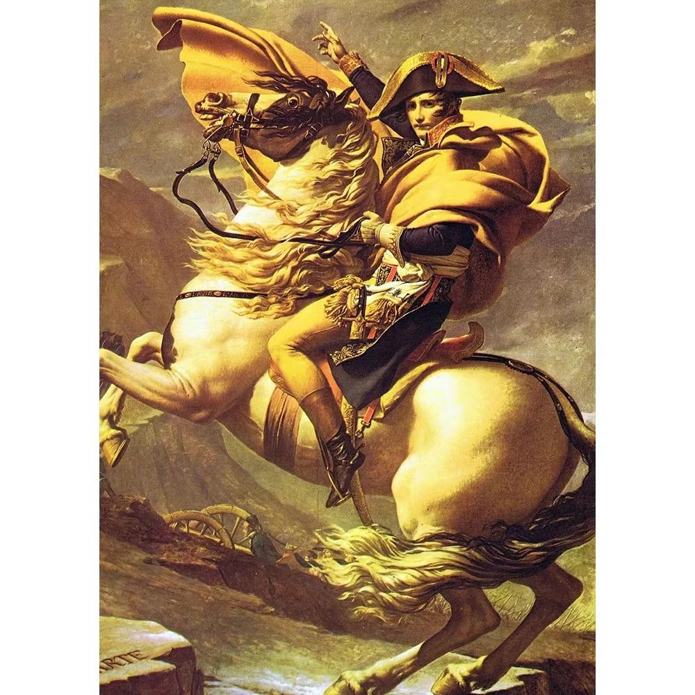Napoleon Bonaparte Portrait Crossing The Alps Coronation of Napoleon I Canvas Poster Print for Living Room Home Decor