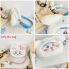 Plush Kids Crossbody Bag With Chiikawa Hello Kitty Usagi Design For Daily Use