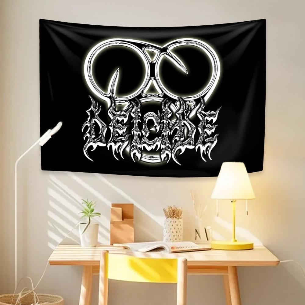 Rock Music Death Metal Band Tapestry Deicides Printed Bedroom Or Home Decor Aesthetics Wall Hanging Covering Cloth Dorm Backdrop
