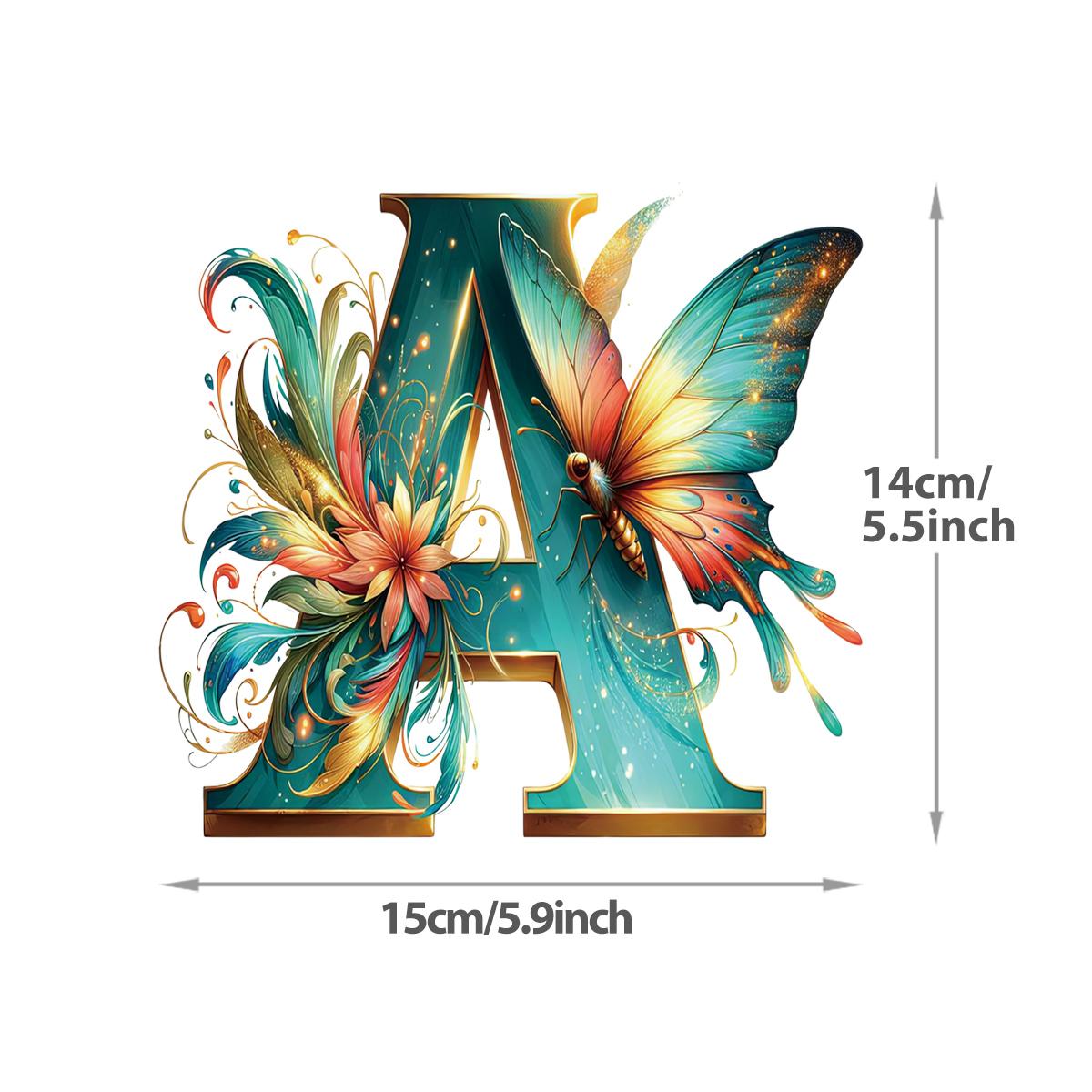 

DTF нашивки на одежду бабочка с буквами А-Я новый моющийся аксессуар для одежды с теплопередачей, нашивка «сделай сам» с индивидуальным логотипом