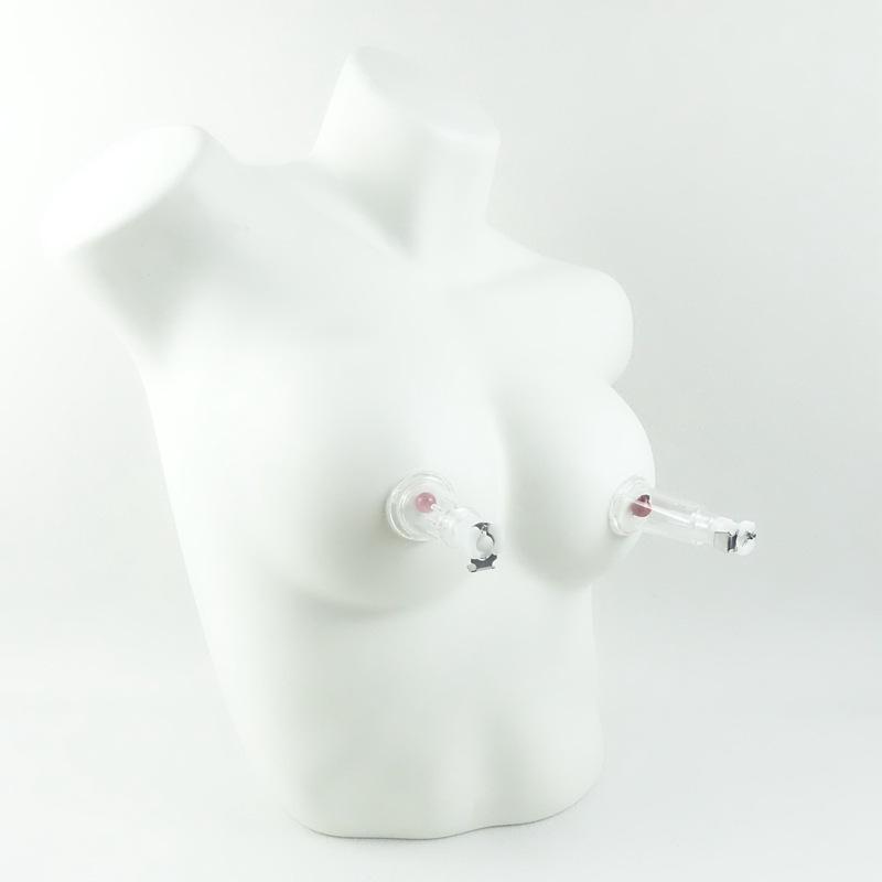 Vacuum Breast Suction Device: Detachable Hand-Pulled Nipple Corrector & Masturbator for Males, Double Tube Model