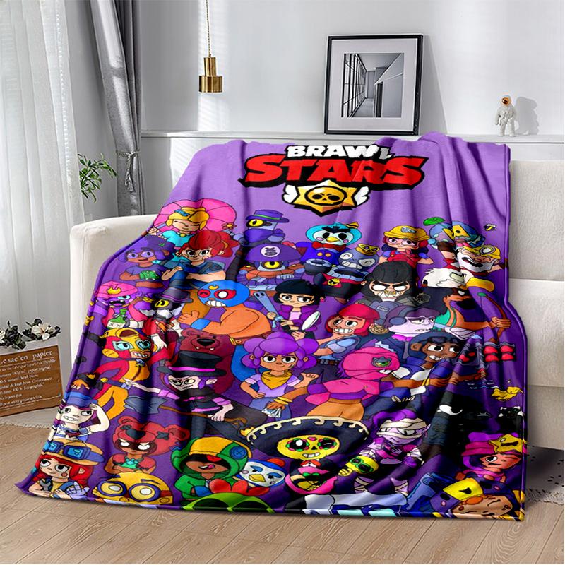 2025 New Style Brawlls  Cartoon Game Blanket,Soft Throw Blanket for Home Bedroom Bed Sofa Travel Picnic Cover Kid Gift