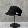 Xiaoxiang Style Pearl Wool Equestrian Hat Female Autumn And Winter Korean Beret British Newsboy Knight Top Hat
