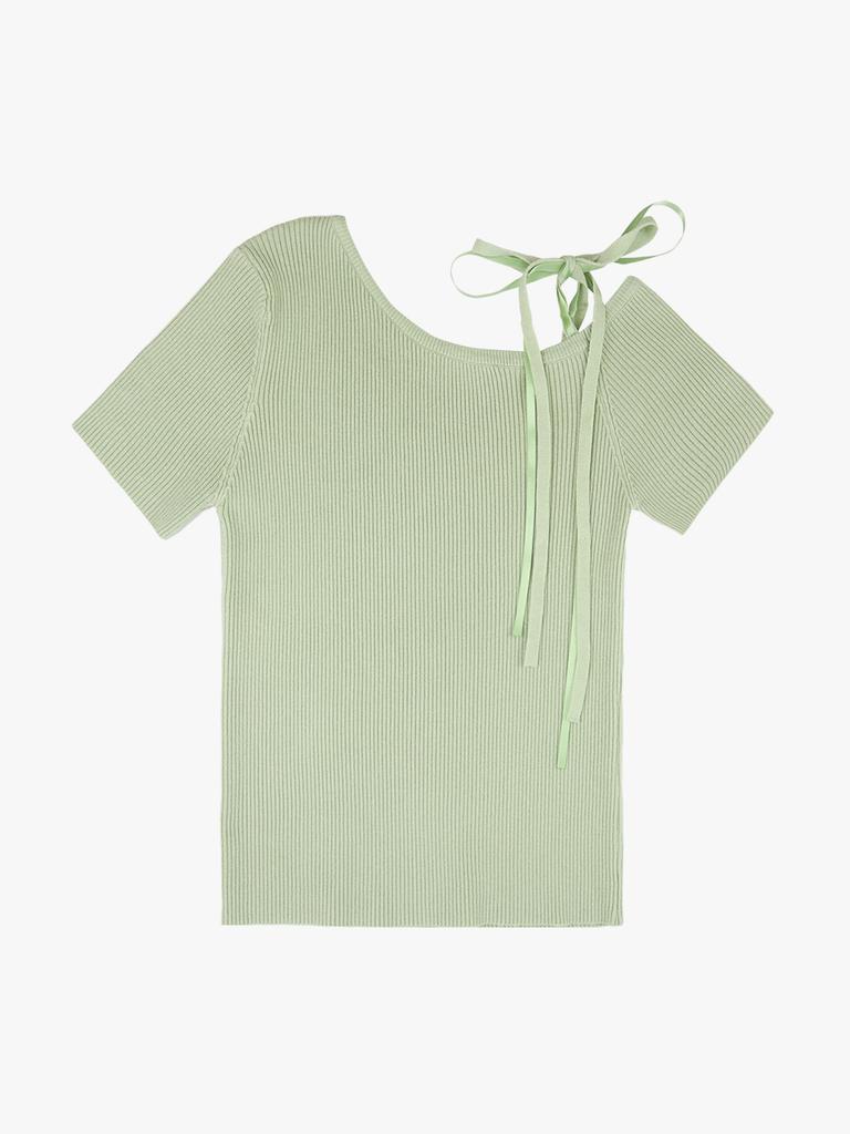PINK PINEAPPLE Ballet One Shoulder Half Knit_Mint