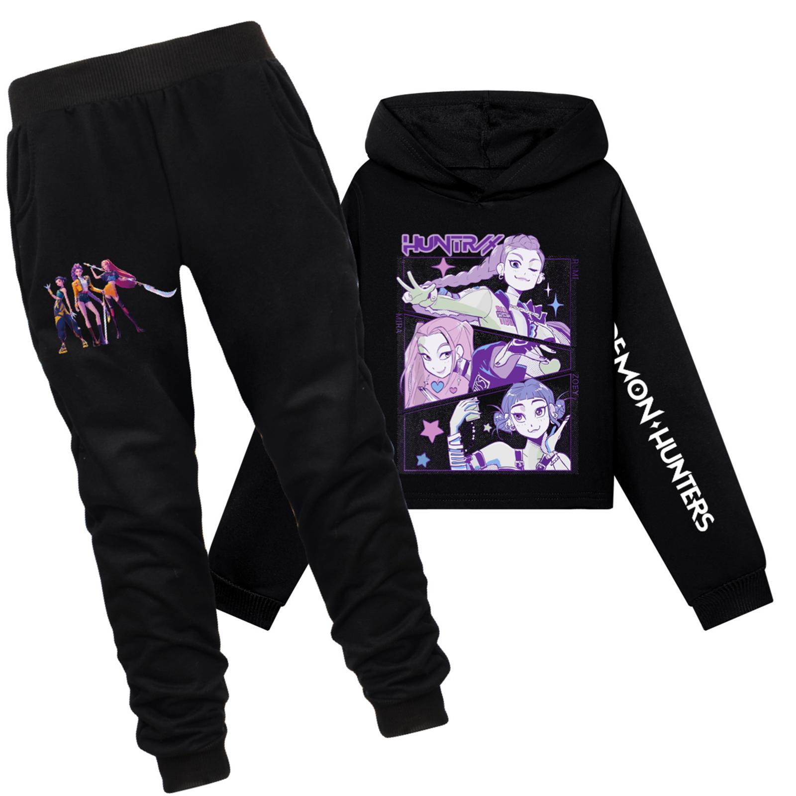 

Детский худи и брюки, двухпредметный спортивный костюм, комплект одежды с длинным рукавом и принтом 130