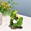 Nordic Yoga Frog Pastoral Animal Resin Crafts Abstract Yoga Frog Sculpture Cartoon Animal Living Room Ornaments Home Decoration