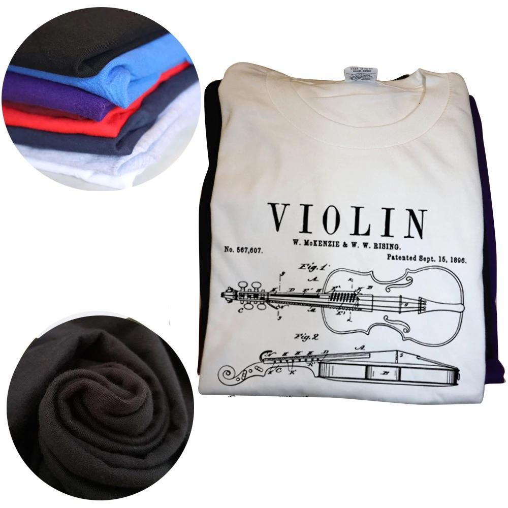 Unisex Roliga T-shirts med Violinanatomi Grafisk Bomull Streetwear Kortärmad Födelsedagspresenter Sommarstil Violinist Musik T-shirt Unisex