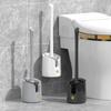 Wandgemonteerde Toiletborstel met Lange Steel voor Hoekbadkamer Schoonmaken