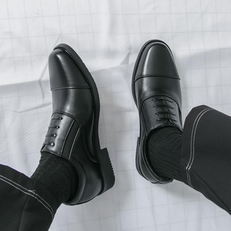 Fashion Autumn Winter Texture Simple Comfortable Lightweight Non-slip Men's Vintage Leisure Men's Luxury Business Office Oxford Shoes