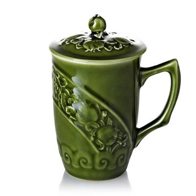Gantangxuan Yaozhou Green Glaze Pomegranate Ceramic Mug