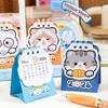 Cute Mini 2026 Desk Calendar Portable Schedule Mark Schedule Planner Cartoon Cat Calendar Ornaments Office Desk Accessories