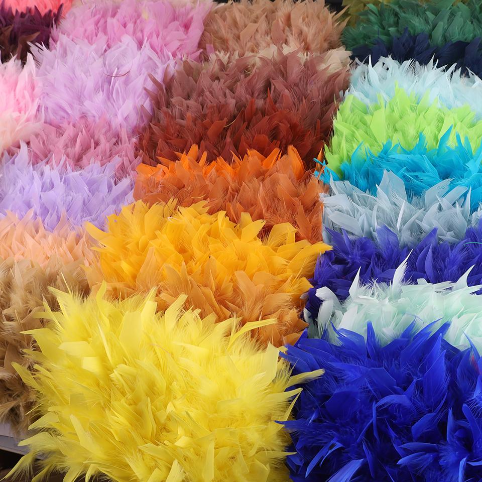10 Meters Turkey Feathers for Clothes DIY Marabou Feather Fringe for Needlework Party Plume Handmade Mirror Home Decor Wholesale