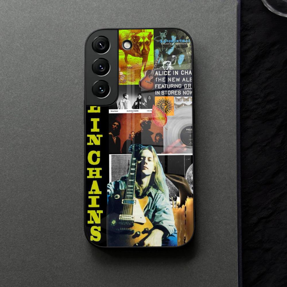 

Band Alice In Chains Music Phone Case Glass For Samsung Galaxy S21 S26 S25 S22 S20 S24 S23 Ultra Fe Plus A16 A34 A54 A24 A53 Coq Galaxy S23 Plus