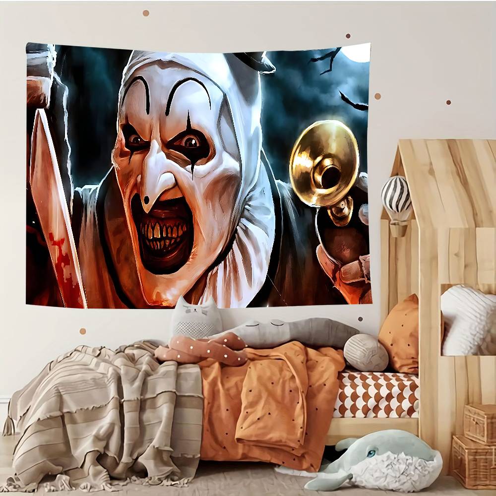 WHalloweensMovie TTerrifier Tapestry Customizable Tapestries Of Various Styleswall Hangings Celebrity Photo Printingwall