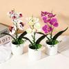 Artificial Flower Plants Potted Fake Plant Ornament Artificial Phalaenopsis Decorations Desk Accessories Room Decor Home Decor