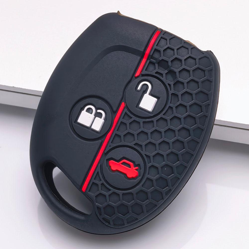 3 Button Silicone Key Fob Cover for Ford Focus Fiesta Mondeo Fusion Escape, Fits Ford Focus Fiesta Mondeo Escape, Anti-Scratch Protective Case