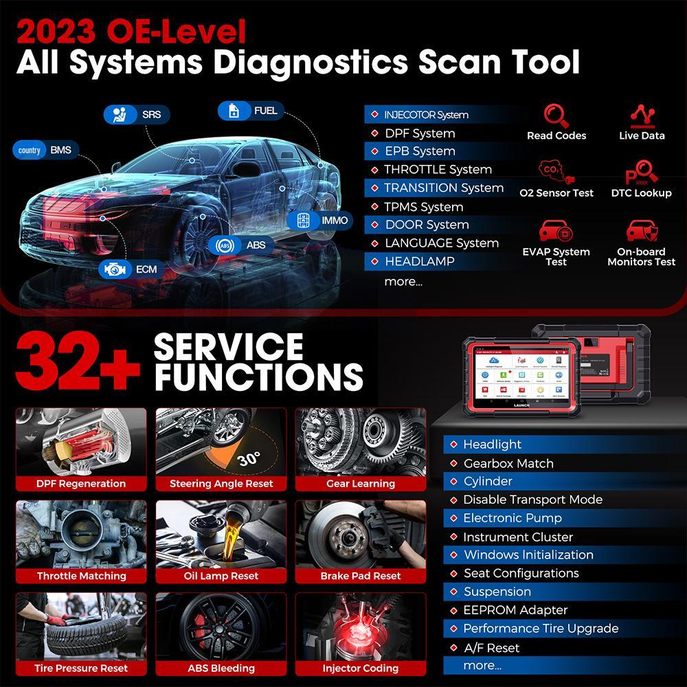 Launch X-431 Pro Elite Multilingual Car Fault Detector: Overseas Edition