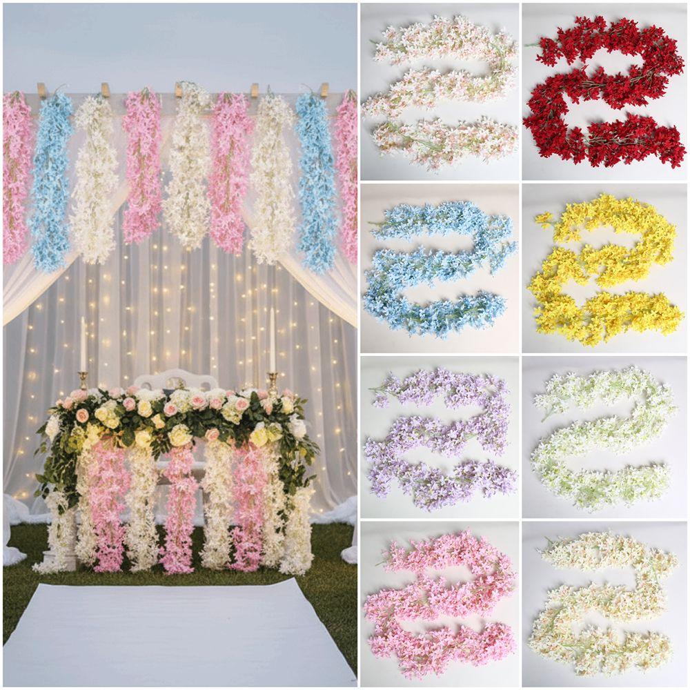 Multicolor Lilac Artificial Flower Flower Wreath DIY Simulation Flower Vine Photo Props Ornament Faux Flower Party Supplies