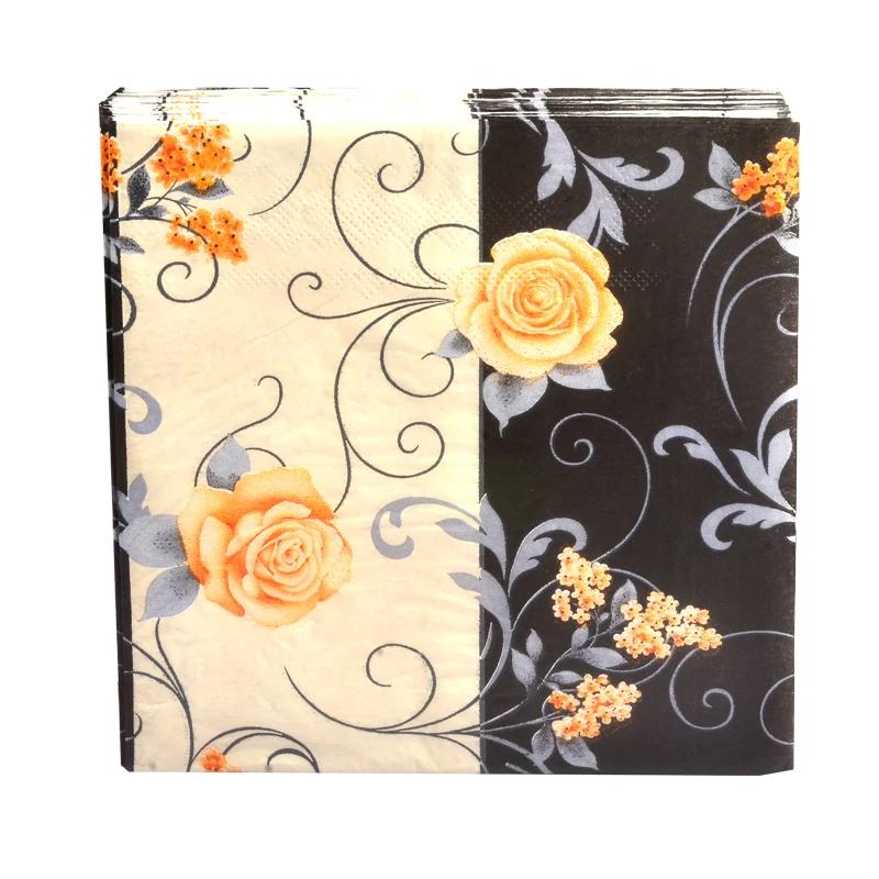 20 stk/pk 33*33 cm 2-lags engangs festserviett blomstermønster
