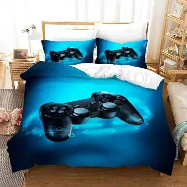 3d Digital Gamer Bedding Set Quilt Cover With Pillowcases Twin 2/3Pcs Video Game Comforter Cover Full Queen King Double Size