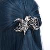 Retro Viking Raven Leaf Moon Hammer Hair Clip - Punk Style Accessory