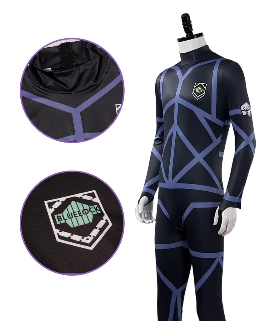 Blue Lock Cosplay Mikage Reo Cosplay Costume with Mikage Reo Soccer Training Team Building First Number Blue Lock Rank 250 Reo Building 5 Black with
