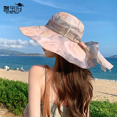 8453 Novo chapéu de balde com proteção solar de primavera e verão chapéu de sol respirável moderno chapéu de sol médio para mulheres com aba larga