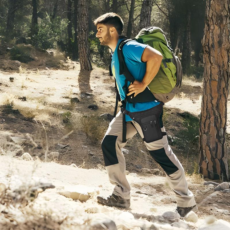 Drop Leg Bag Leg Fanny Pack with Adjustable Tightness Portable Shoulder Thigh Waist Fanny Pack Pouch For Outdoor Hiking Leg Bag