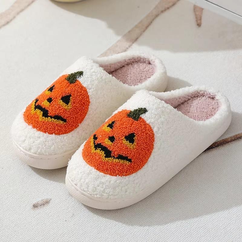 Slippers cotton slippers women winter christmas halloween cotton mop indoor home plush warm cotton slippers