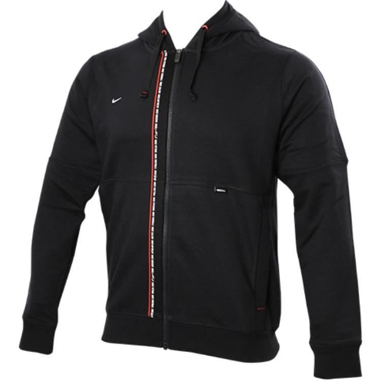 

Nike Толстовка с капюшоном на молнии с логотипом и принтом, мужская верхняя одежда, черная DH9685-010 S