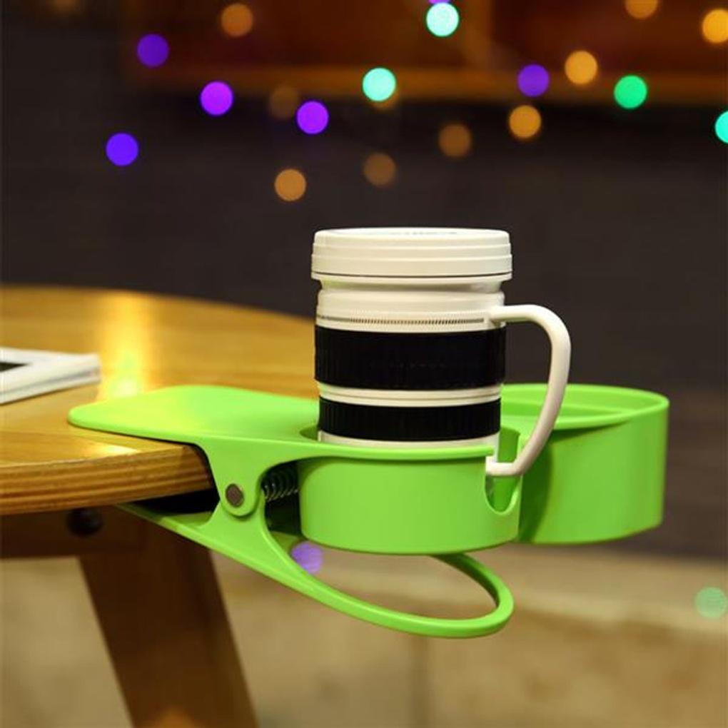 Tischbecherhalter mit Klemme (Grün) Büro Kaffeehalter