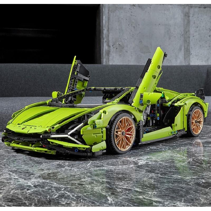 Hochschwieriges Erwachsenen-Modellauto-Bauspielzeug für Männer und Frauen, kompatibel mit Lego Lamborghini