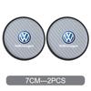 HAT1 2PCS PU Car Water Cup Pad Coaster Rubber Mat Bottle Holder for Volkswagen Golf 4 mk5 Passat b8 b5 VW Sharan Polo 6R Tiguan Rline