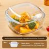 Transparent Microwave-Safe Glass Bowl with Lid