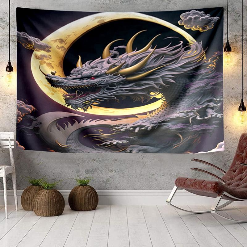 Mythical Dragon Flight Tapestry Room Decoration Wall Hanging for Living Room Bedroom, dormitory, Birthday and Christmas gifts