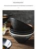 Japanese-Style Ceramic Ramen Bowl - Large Retro Conical Hat Design for Soup, Salad, and Noodles