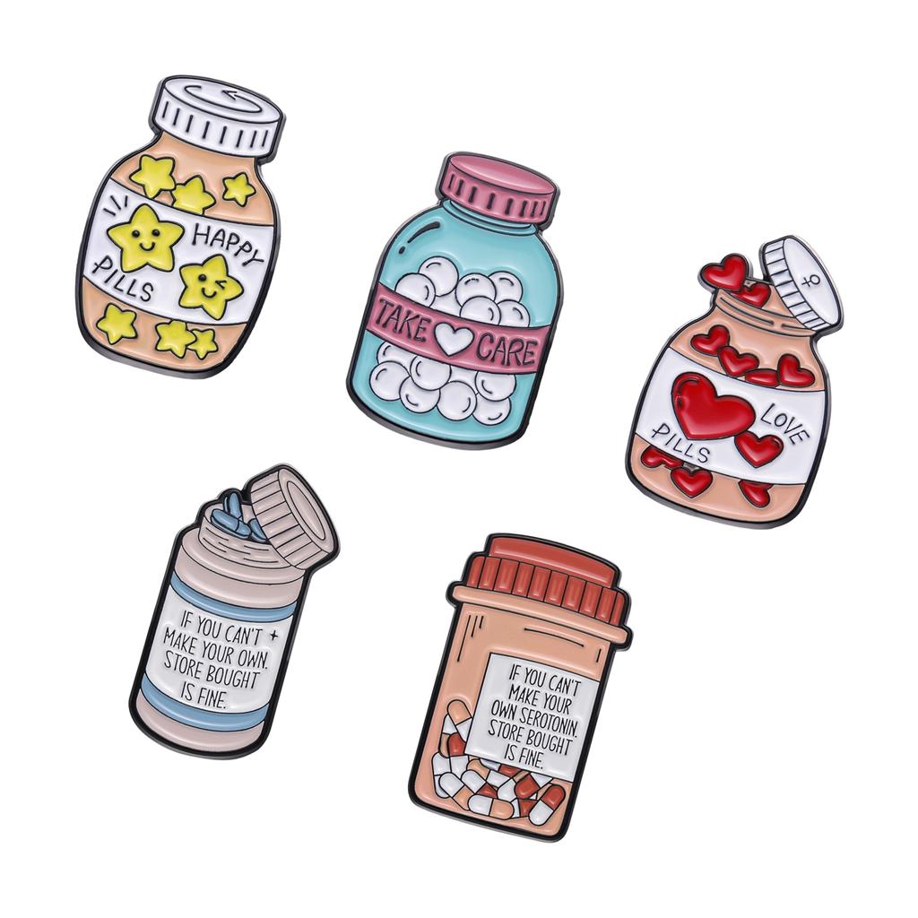 5 Stück Cartoon Anstecknadeln Inspirierende Broschennadeln Krankenschwester Arzt Abzeichen Brosche Anstecknadel für Arzt Krankenschwester Kleidung Tasche