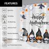 Halloween Shower Curtain Gnomes Pumpkins Ghosts Bats Spiders Happy Halloween Bathroom Decor Waterproof Fabric Festive Party