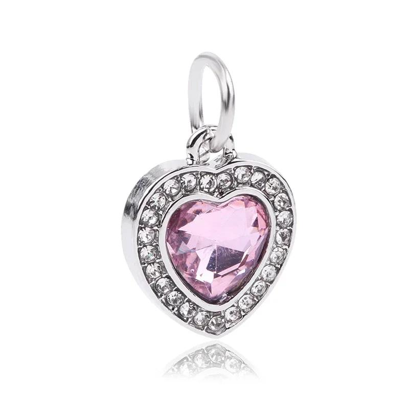 New Fashion Love Heart Bear Pig Butterfly Cake Pink Series Beads Fit Charms Bracelets Women DIY Jewelry Gift