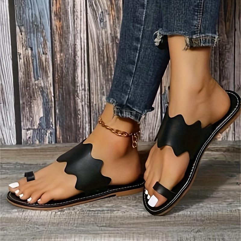 Women'S Cool Slippers, Skirts, Toes, Solid Color Casual Beach Outdoor Home Slippers