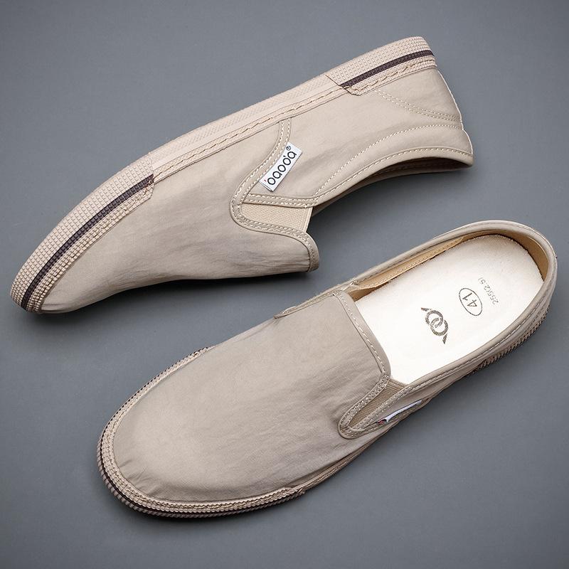 Новые парусиновые туфли повседневные мужские модные низкие туфли без застежек теннисные — фото 6