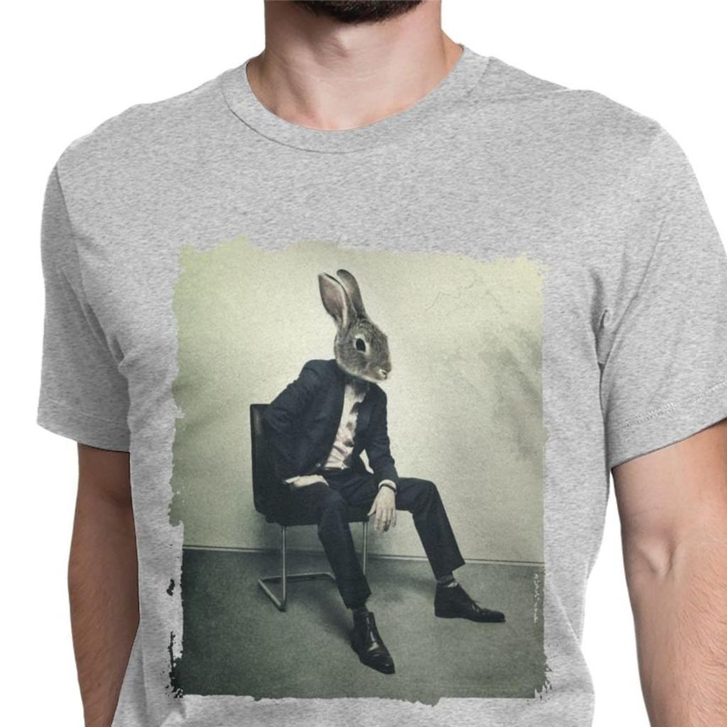 Stylish Rabbit Mens 3D Tshirts Rusty Lake Game Retro Tees Camisas O Neck Premium Cotton Sport Unisxe Tops T Shirt
