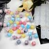 Simple Style Alphabet Cube Beads Letter Beads Used for Bracelet Made Jewelry Making DIY Crystal Epoxy Resin Mold 2 Pcs