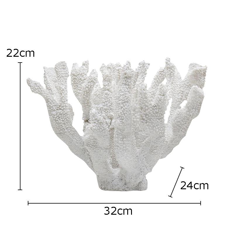 Creative Simulated Coral Resin Crafts Transparent Base Coral Statue Desk Decoration Ornaments Modern Home Decor Furnishings