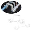 2Pcs Aluminum Alloy Curtain Rod Bracket Double Hook Thick Mounting Heavy Curtain Holder Easy Installation Stable Fixed White