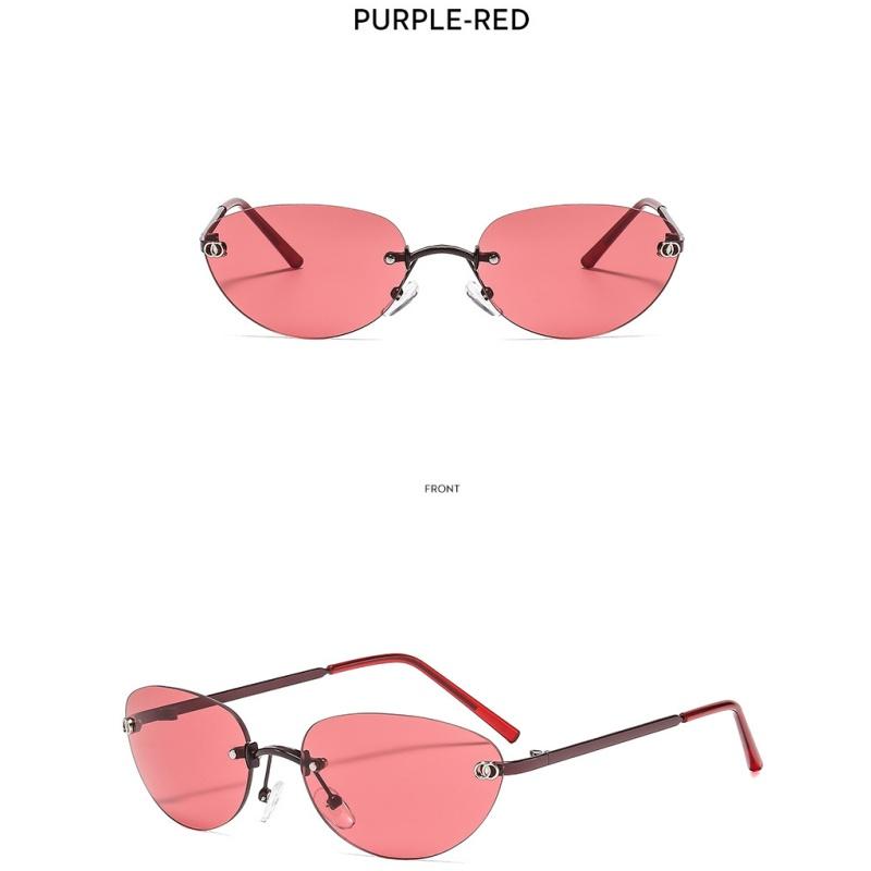 Women's sunglasses, men's and women's fashion frameless sunglasses, metal sunglasses