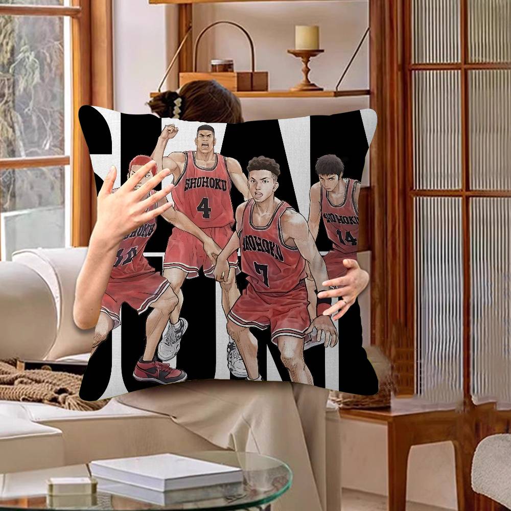 Japanese Cartoon S-Slams D-Dunk Pillow Cushion Cover Pillowcase Living Room Sofa Home Decor Customized