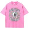 Big Dreamer Mushroom Flower Butterfly Women T Shirt Street Sport Tshirt Soft Breathable Short Sleeve Oversized T-Shirt