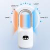 Bladeless Desk Fan with 3 Speeds Digital Display Strong Airflow Low Noise Rechargeable Quiet Cooling Fan